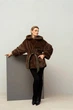 Зимняя экошуба женская UF-Fashion N83V 50 коричневый - изображение 2