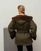 Зимняя экошуба женская UF-Fashion N83V 50 коричневый - изображение 9