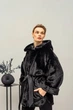 Екошуба зимова двостороння UF-Fashion N83V 44 чорний - зображення 2