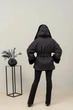 Екошуба зимова двостороння UF-Fashion N83V 44 чорний - зображення 9