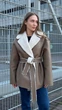 Дубленка женская зимняя двусторонняя UF-Fashion Д-370 44 темно-бежевый - изображение 3