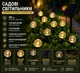 Садовая гирлянда на солнечной батарее 11,73 м 100 LED 20 шариков теплый белый свет - изображение 8