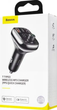 FM-модулятор Baseus CCTM-B01 S-13 Bluetooth 5.0, QC3.0 + PD 36W, 2×USB + USB Type-C, Hands Free, чорний - зображення 3