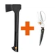 Набір Fiskars: Сокира теслярська Solid A10 1051085 + Ножиці для трави White GS41 1026917 - зображення 1