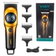 Профессиональная машинка для стрижки волос и бороды VGR V-966 Gold, аккумуляторный триммер окантовочный мужской, 4 насадки, LED дисплей - изображение 1