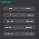Триммер аккумуляторный VGR V-930 GREEN для бороды, усов и волос, машинка для стрижки окантовочная, 4 насадки, LED дисплей - изображение 2