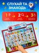 Детская игровая доска 2 в 1 интерактивная для детей магнитная учебная развивающая музыкальная для рисования изучение букв цифр украинского алфавита букв слов обучение развитию логики моторики памяти чтения со звуками светом от 2 лет красная (SK 0020) - изображение 3