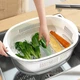 Корзина для слива воды из кухонной мойки Jiadu, двухслойный утолщенный поднос для фруктов, корзина-фильтр для раковины в гостиной/кофейном столике. - изображение 4