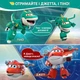 Набор игровых трансформеров Super Wings Transforming Characters - 2 Pack Supercharged Jett (Джетт) & Tino (Тино) - изображение 4