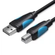 Кабель для принтера USB2.0 A Male to B Male Print Cable 2M Black Vention (VAS-A16-B200) - зображення 1
