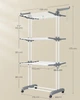 SONGMICS ULLR701W01V2 Сушарка для одягу, 4-рівнева, складна, 173 см, сталь, хмарно-білий та голубино-сірий - зображення 2