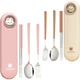 Детские столовые приборы COOKSS с футляром 3 шт Pink - изображение 1