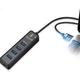 Док-станция расширения Chuanyu USB3.0 Hub, высокоскоростная 4-портовая док-станция расширения Hub, удлинительный кабель-конвертер для ноутбука 100 см с блоком питания Type-C. - изображение 2