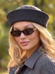 Шапка морячка Cashmere з кашеміру з відворотом сіра - зображення 1