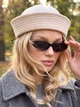 Шапка морячка Cashmere з кашеміру з відворотом молочна - зображення 2