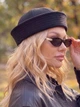 Шапка морячка Cashmere з кашеміру з відворотом чорна - зображення 2
