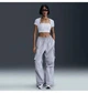 Топ жіночий Nike Tight Cropped Mini-Rib 2-In-1 Grey M Сірий HJ1299-051 - зображення 5