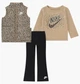 Спортивный костюм детский Nike Waistcoat/Trousers/Blouse Beige/Black 3 36N533-023 - изображение 1