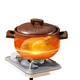 Оригінальний глиняний горщик JD, для супу та рагу, термостійкий до 450°C, тривале горіння без розтріскування, потовщений корпус, підходить для відкритого вогню та газових плит, об'єм 6 л - изображение 3