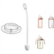 Детская бутылочка Babycare Nuo Paen 3.0pro из стекла со специальной соской и трубочкой, аксессуар для использования с шариковым аппликатором, 240 мл. - изображение 2