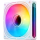 Вентилятор для корпуса JONSBO FR-505WR Iridescent White Edition, 12 см (обратная конструкция лопастей/3-сторонний и осевой вентилятор с многослойным зеркальным эффектом/5V ARGB/ШИМ-разъемы (штекер и гнездо) - изображение 2