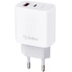 Мережевий зарядний пристрій Gelius Merge GP-HC060 GAN USB+Type-C 35W (QC/PD/PPS) + кабель Gelius One GP-UCN012 Type-C to Type-C (1m)(3A 60W) White - изображение 2