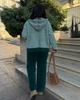 Жіночий теплий костюм з альпаки з капюшоном ELFBERG WCB-1201 54-60 Зелений (2000001015582) - изображение 6