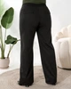 Жіночі теплі шерстяні штани прямого крою зі стрілками ELFBERG ELF-5514 58-60 Чорний (2000000994031) - зображення 4