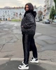 Жіночий теплий костюм з альпаки з капюшоном та хутряним оздобленням ELFBERG WCB-5051 50-64 Чорний (2000001014622) - зображення 4