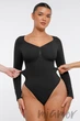 Корректирующее боди-стринг с поддержкой груди German Volf MT240067-BK1 3XL Черный - изображение 3