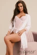 Халатик-пеньюар с кружевом Obsessive Weddya peignoir XXL/XXXL Белый - изображение 7
