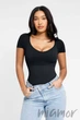Корректирующий боди-стринг с круглым вырезом German Volf MT230454-BK1 5XL Черный - изображение 3