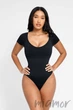 Корректирующий боди-стринг с круглым вырезом German Volf MT230454-BK1 5XL Черный - изображение 4