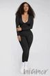 Комбинезон с длинными рукавами и коррекцией живота German Volf MT240051-BK1 XL/XXL Черный - изображение 1