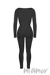 Комбинезон с длинными рукавами и коррекцией живота German Volf MT240051-BK1 XL/XXL Черный - изображение 8