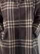 Женская кофта из альпаки коричневая в клетку с капюшоном one size (2631272) - изображение 4