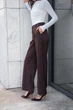 Брюки базові TR013 2603047971409 L Коричневий - изображение 3