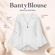 Жіноча блузка А-силуету з рукавами-дзвонами BantyBlouse, біла, розмір M-L - зображення 1