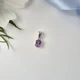 Серебряная подвеска кулон с Овальным камнем Аметист серебро 925 пробы Родированное 1690-5п 0.63г - изображение 2