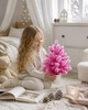 Елка заснеженная искусственная 50 см в горшке Розовая Hvoya Elegant Marshmallow Pink литая (211N/50/MMPS) - изображение 2