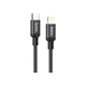 Дата кабель USB-C to Lightning 2.0m 3A 20W nylon X14 black HOCO (6931474752208) - зображення 1
