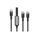 Дата кабель USB-C to 2xUSB-C 1.2m 100W nylon black Acefast (6974316285120) - изображение 1
