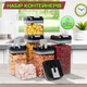 Набор герметичных контейнеров для сыпучих продуктов, круп и специй 6 шт пластиковые банки с крышками-защелками, силиконовым уплотнителем и наклейками - изображение 7