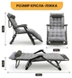 Розкладне крісло ліжко з подушкою LEOBRO Black (LB-1141) (LEO_LB-1141) - изображение 2
