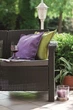 Софа садова Keter Corfu Love Seat Max пластикова 3-місна 182х70х79 см коричнева - зображення 5