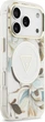 Etui plecki Guess IML Glitter Flowers Triangle MagSafe do Apple iPhone 17 Pro / 18 Pro White (GUHMP18LHFLPEDH) - obraz 4