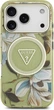 Etui plecki Guess IML Glitter Flowers Triangle MagSafe do Apple iPhone 17 Pro / 18 Pro Green (GUHMP18LHFLPEDN) - obraz 3