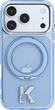 Etui plecki Karl Lagerfeld IML Ring Stand 360 Kameo Metal MagSafe do Apple iPhone 17 Pro / 18 Pro Light Blue (KLHMP18L6HRSMKMB) - obraz 1