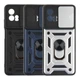 Чехол накладка Guard Shield Armor с кольцом для Motorola G72 Silver - изображение 4