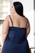 Шелковая ночная рубашка длинная Н190 Синий, 3XL (52-54) - изображение 2